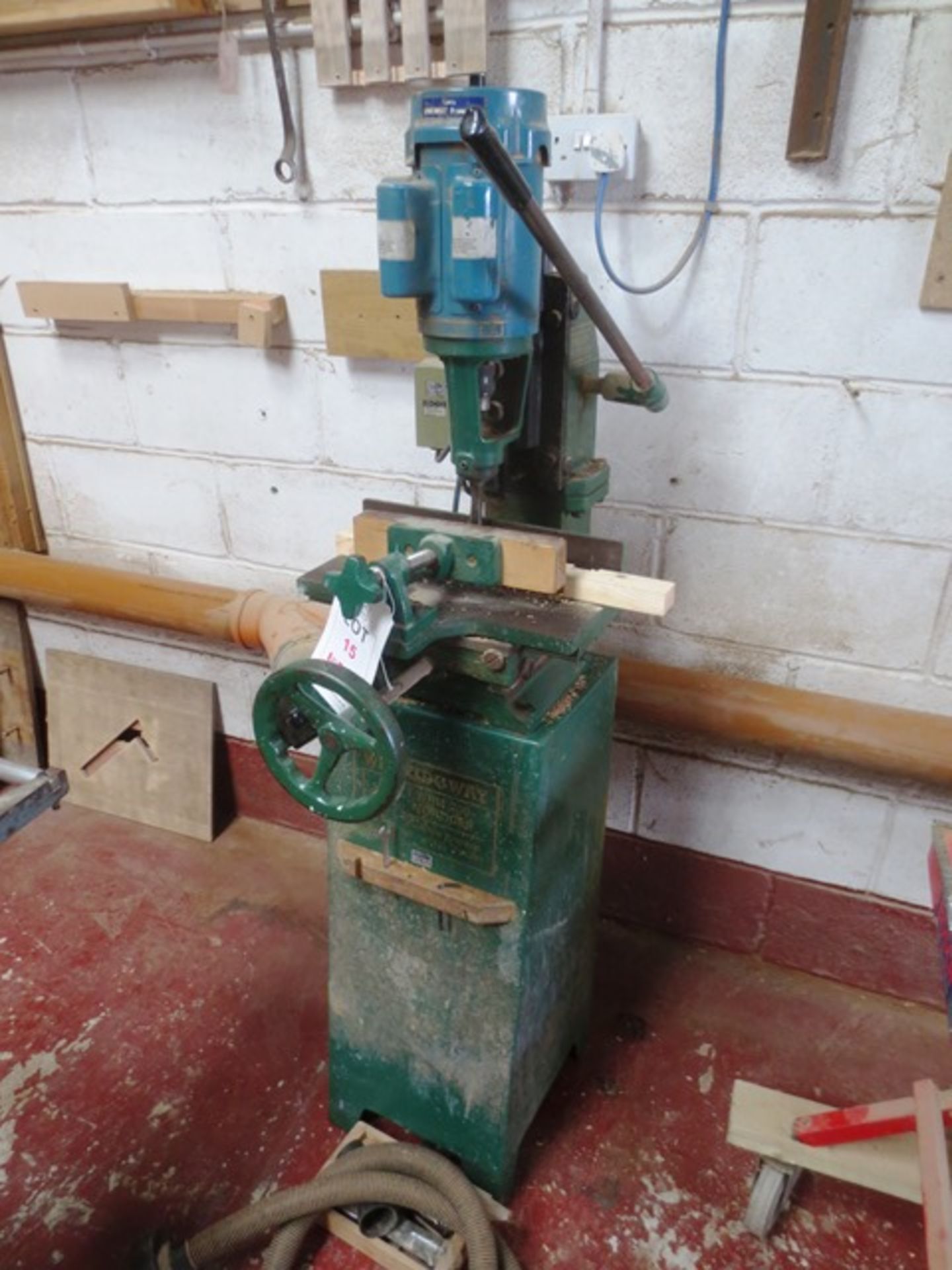 WM Ridgway and Sons Ltd WRM200 morticer, table size approx: 400 x 160mm, with additional tooling (