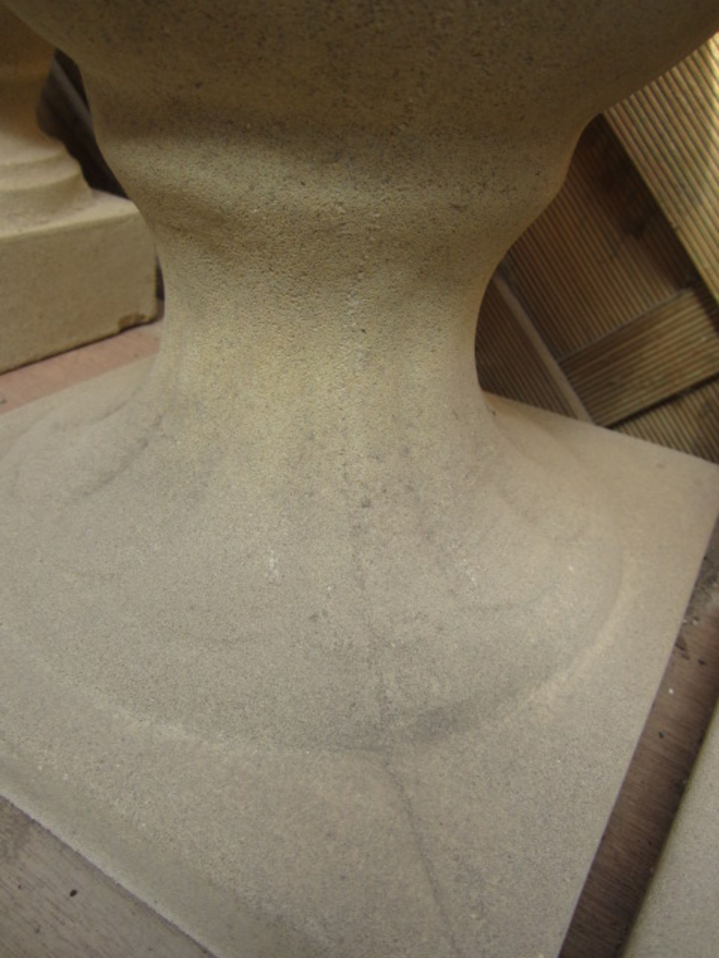 2 x reconstituted concrete stone ball finials, , approx. dimensions: height 360mm x base 230mm x - Image 2 of 2