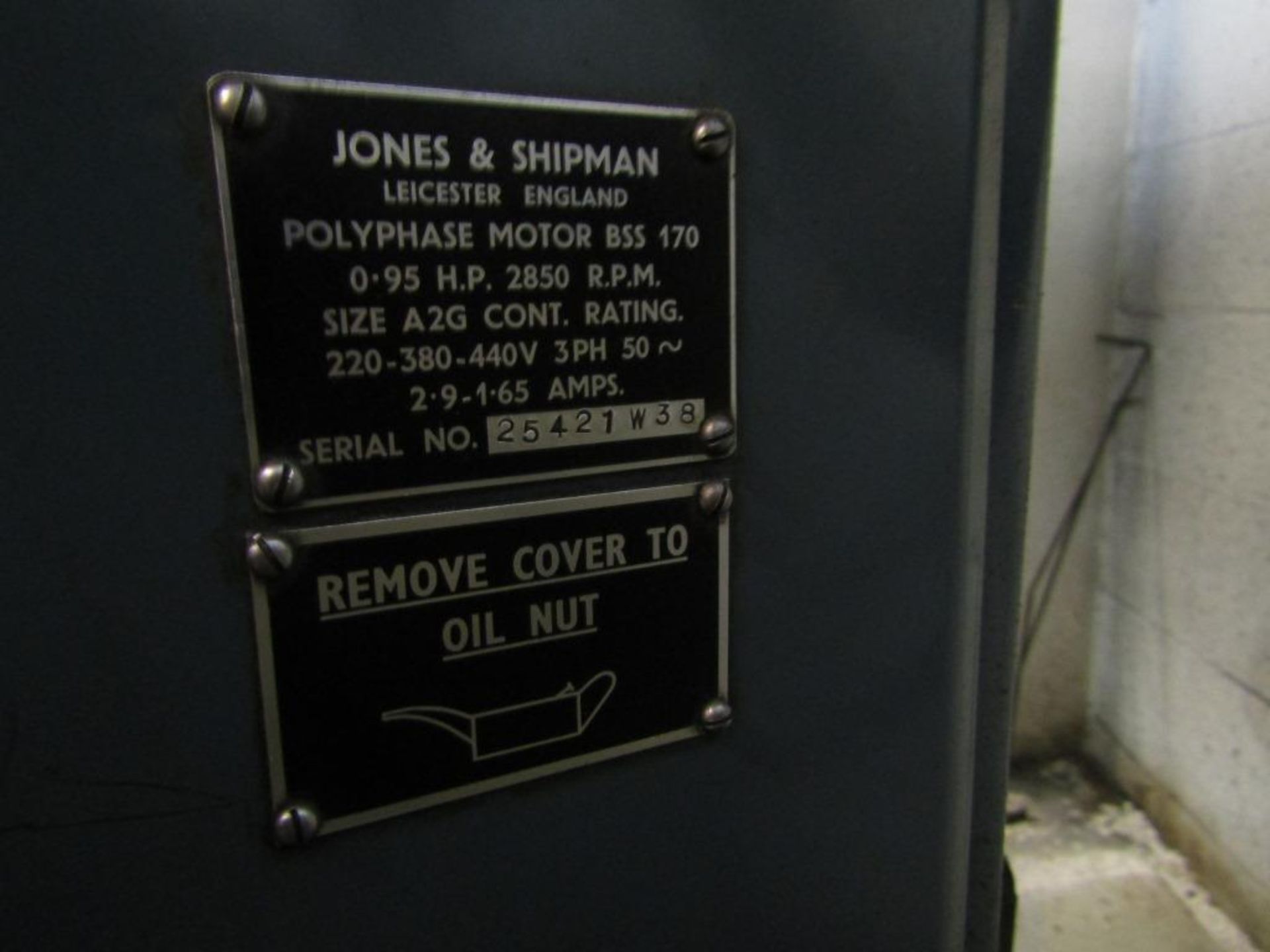 Jones & Shipman 540H horizontal spindle surface grinding machine, serial no. not known, with approx. - Image 7 of 7