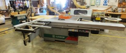 Altendorf F92T panel saw, type: F921.CE, machine no: 02-04-844, max dia saw blade: 315mm, max width: