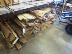 Quantity of assorted hardwood/softwood timber offcuts, as lotted (Please note: located under