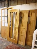 Five assorted timber doors