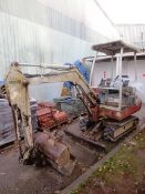 Takeuchi TB016 hydraulic rubber tracked mini excavator, serial no: 11617615 (2008), Hours: TBC,