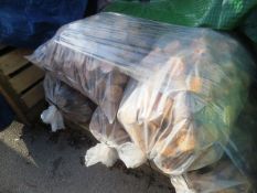 Two pallets of saw dust briquettes (as lotted)