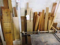 Quantity of assorted hardwood/softwood timber offcuts, as lotted (Please note: stored vertically, as