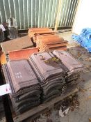 Contents of pallet to include assorted roofing tiles/ridge files, etc.
