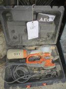 AEG EX150 E, 240v rotary sander, with case