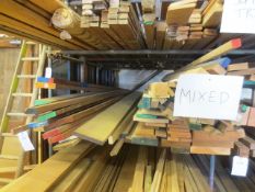Quantity of mixed timber lengths, as lotted