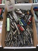 Quantity of assorted HSS hand & machine taps, assorted, in one box