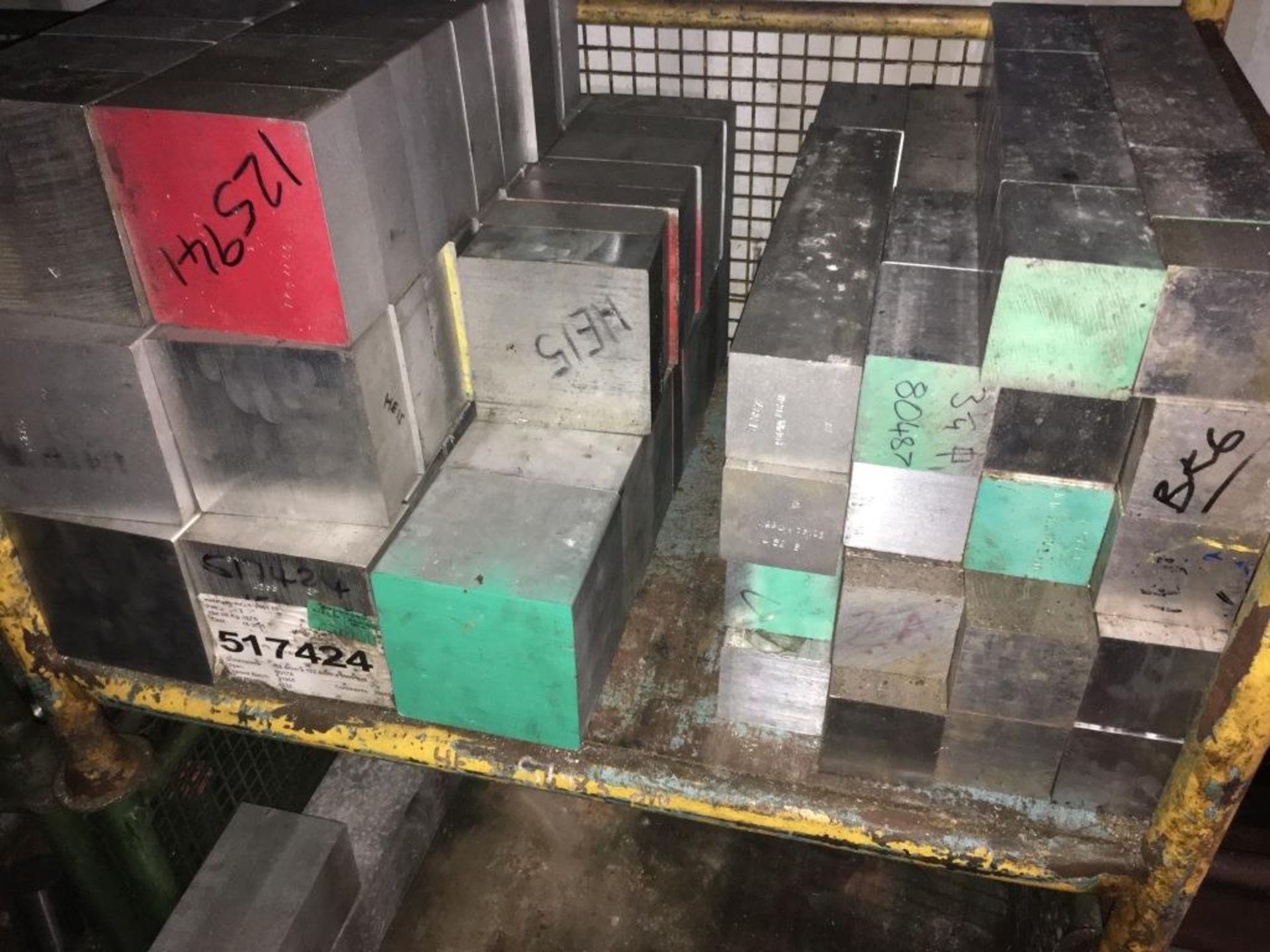 Quantity of aluminium cut to size blocks, six stacking pallets - Image 5 of 7