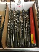 Quantity of HSS taper shank twist drills, long series