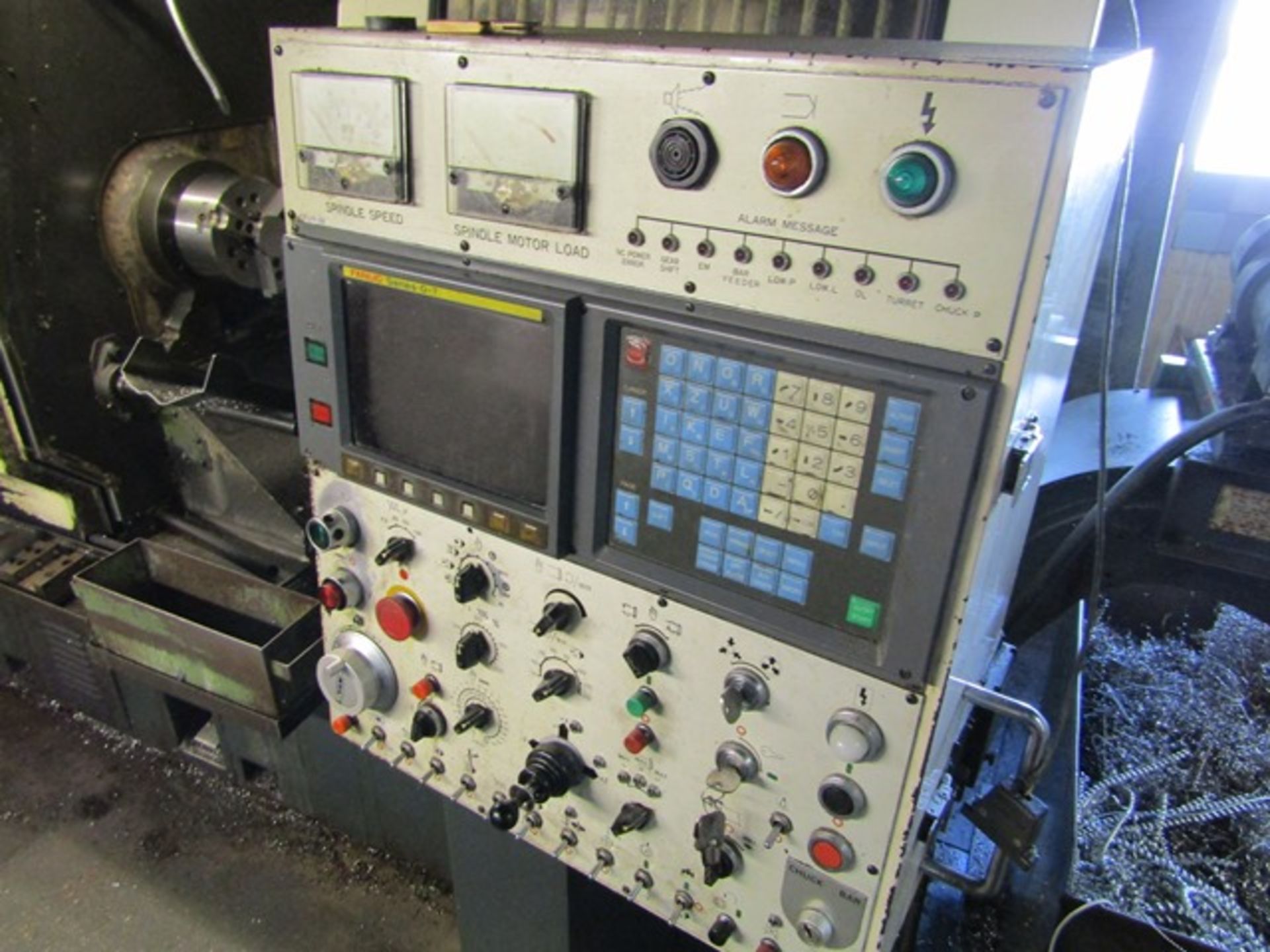YAM CK-2A CNC slant bed turning centre, serial no: E9007, Fanuc Series O-T control, 12 station - Image 4 of 14
