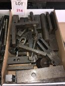Quantity of assorted clamps, tee slots, bolts, etc., in two boxes