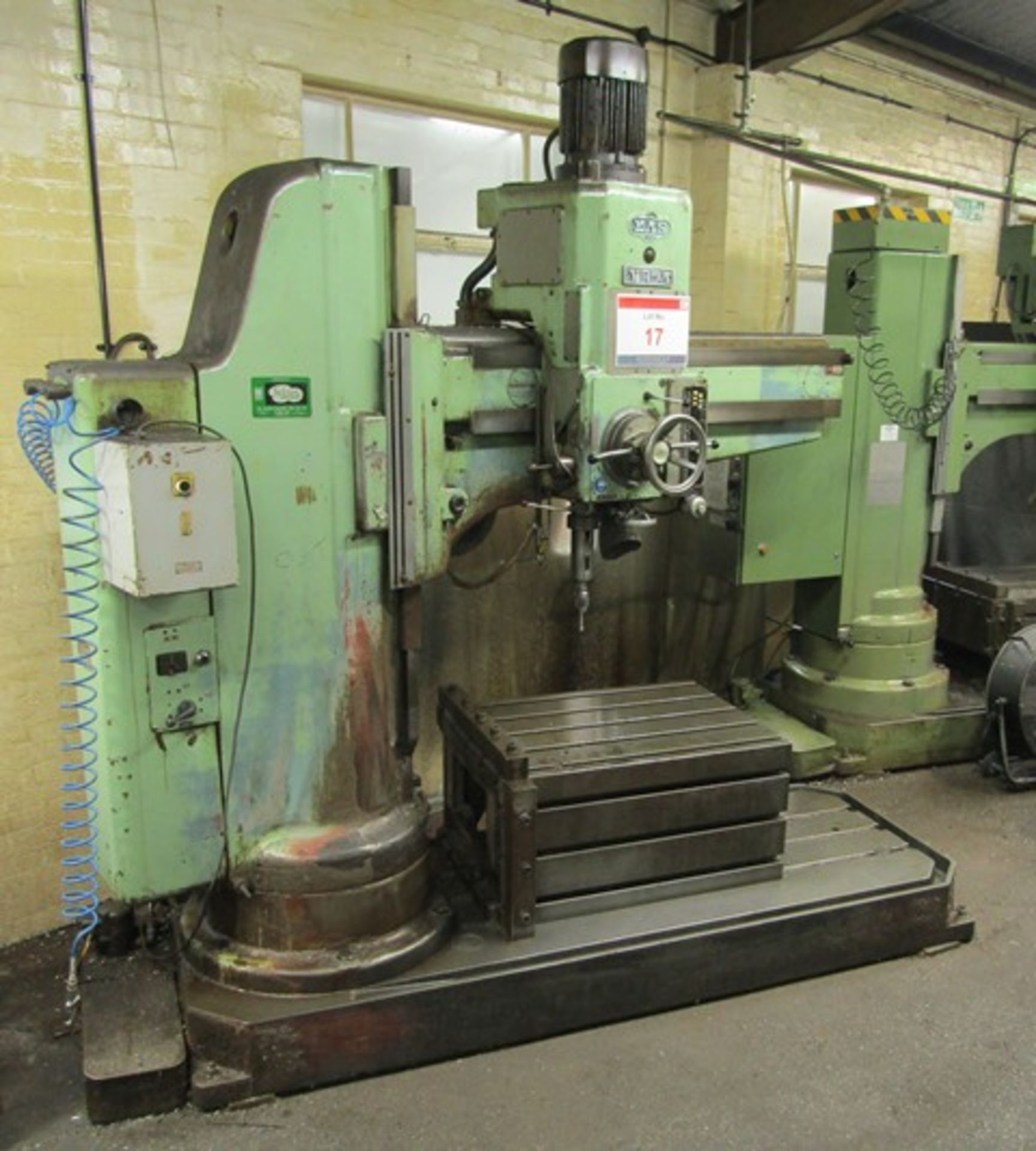 MAS VR5A elevating column radial arm drill, serial no: 381, max distance between spindle and - Image 3 of 10