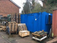 Concept 5m jackleg site accommodation container, split design section - part rest room/office,