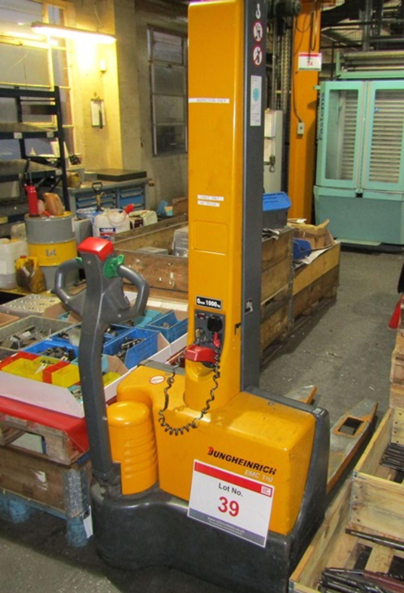 Jungheinrich EMC110 pedestrian battery operated, pallet truck/forklift truck, serial no: 90214861,