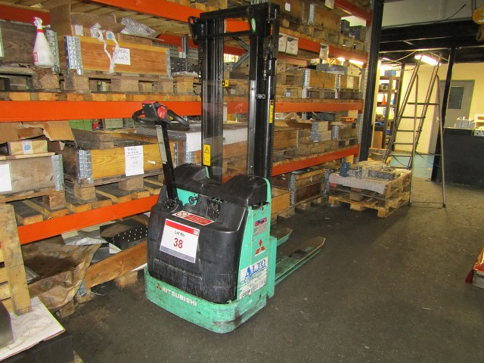 Misubishi SBP12K pedestrian battery operated, pallet truck/forklift truck, serial no: SP1200513, max