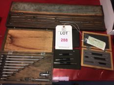 Two bore micrometer sets and two sets of Mitutoyo measurement bars