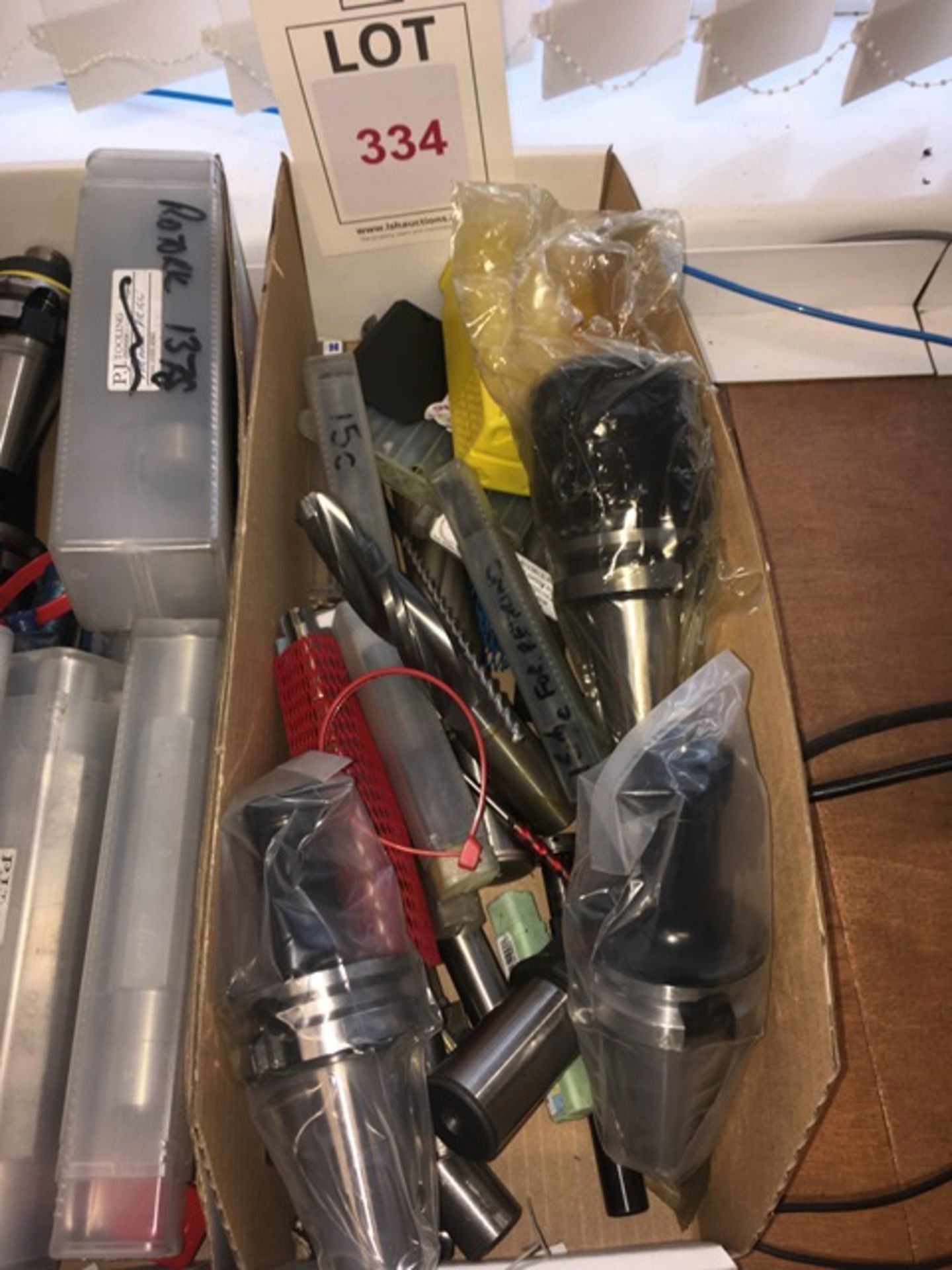 Quantity of assorted taper shank milling tool holders, cutting tools, assorted, etc., in two boxes - Image 2 of 2