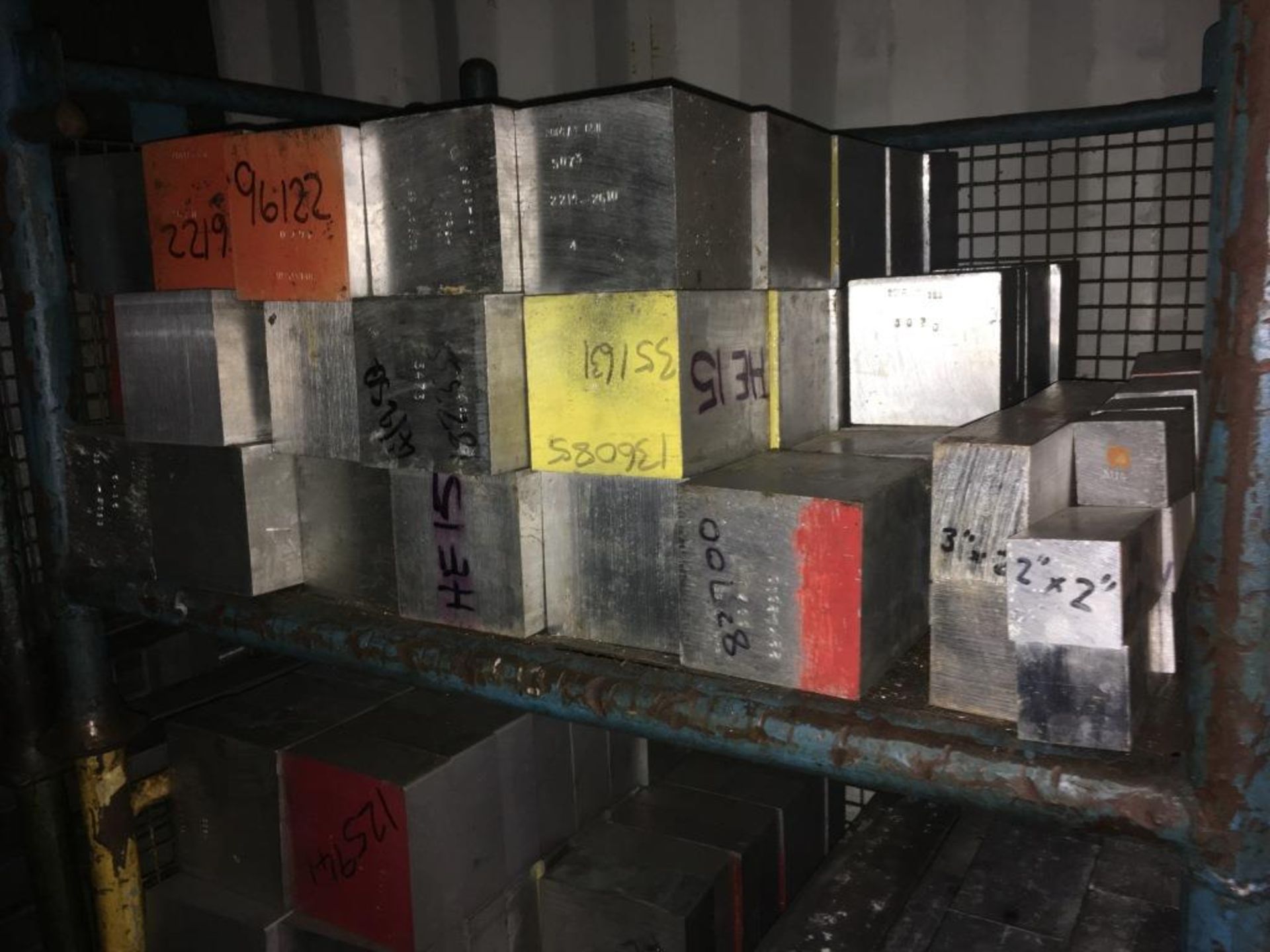 Quantity of aluminium cut to size blocks, six stacking pallets - Image 2 of 7