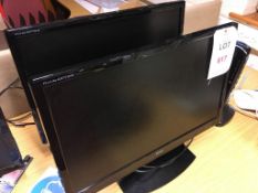 Two Iiyama E2773HS 27" computer monitors