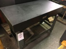 Granite inspection surface table, 24" by 48", mounted on stand (Please note: A work Method Statement