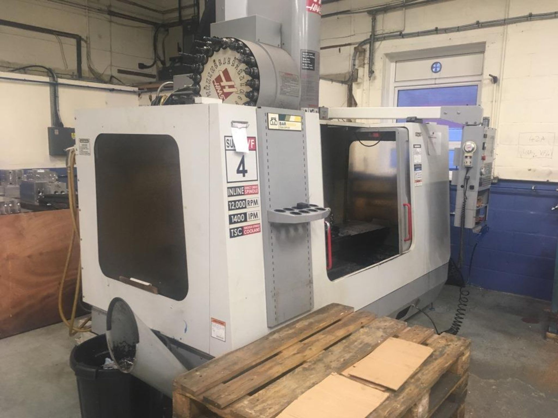 Haas model VF4SS HE, CNC vertical machining centre, serial no: 33774 (2004), Haas CNC control with - Image 3 of 10