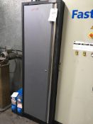 Superline Pro steel single door storage cupboard, black/grey, 600 x 2000mm high