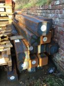Steel bar stock, as lotted, comprising: Fourty 210 mm x 3,000 mm (approx weight 1,150 kg each).