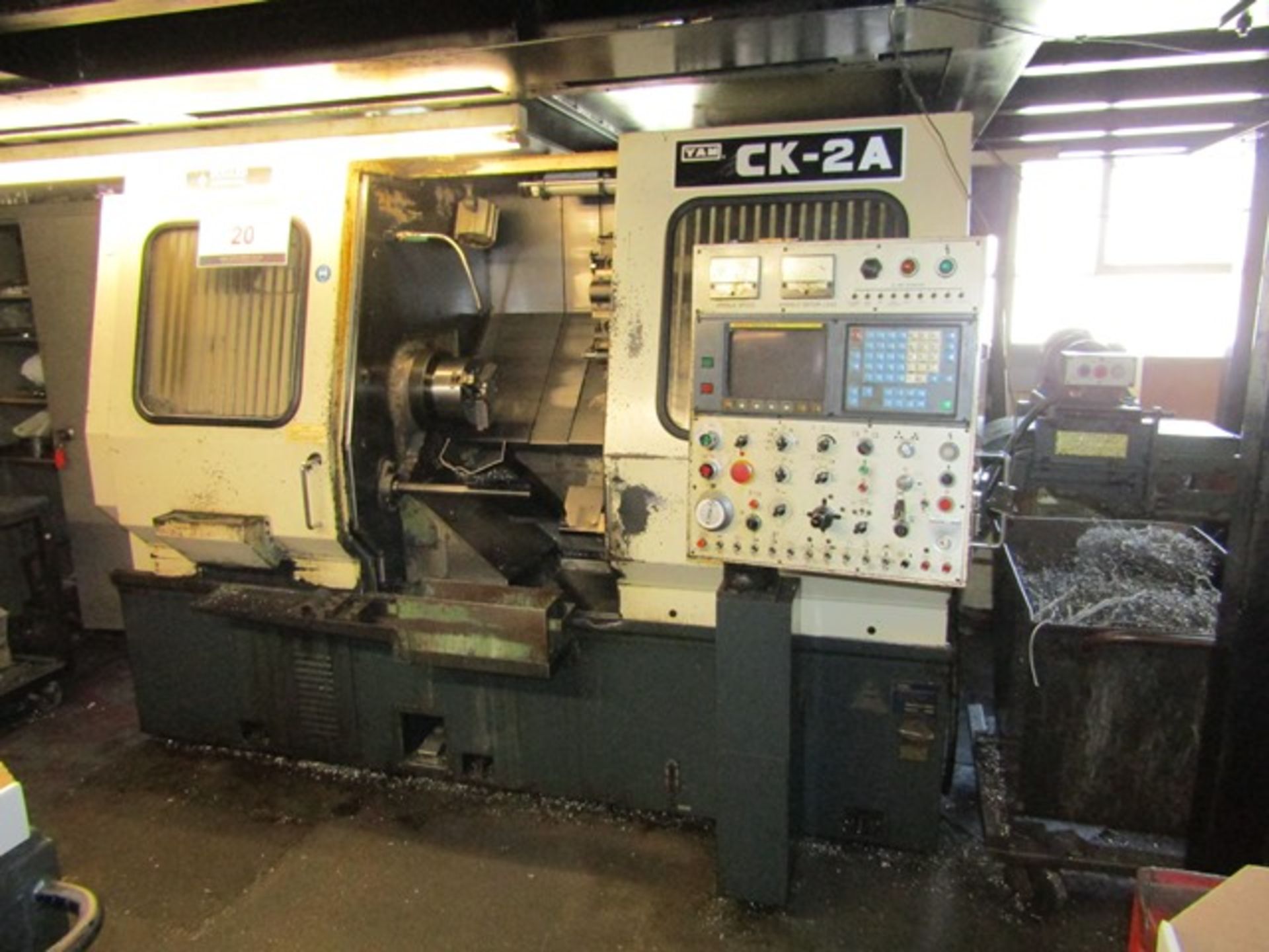 YAM CK-2A CNC slant bed turning centre, serial no: E9007, Fanuc Series O-T control, 12 station - Image 2 of 14