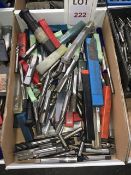 Quantity of assorted HSS hand & machine taps, assorted, in one box