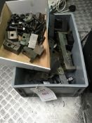 Assorted size machine clamps and bolts, etc., as lotted, in two boxes