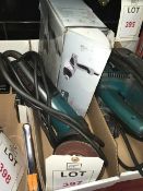 Makita electric disc sander, 240 volts and Performance Power electric heat gun, 240 volts