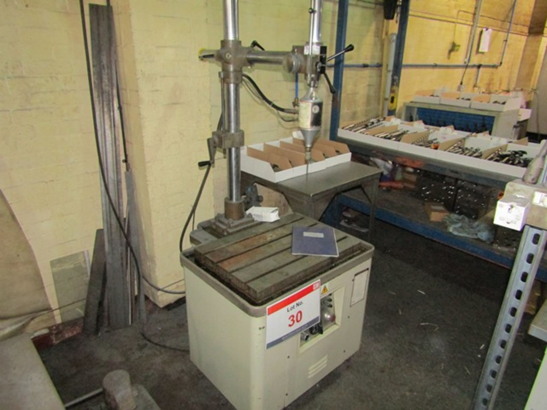 Electro Arc metal disintegrator, model 2-5A, slotted table size 26" x 18", fully adjustable head,