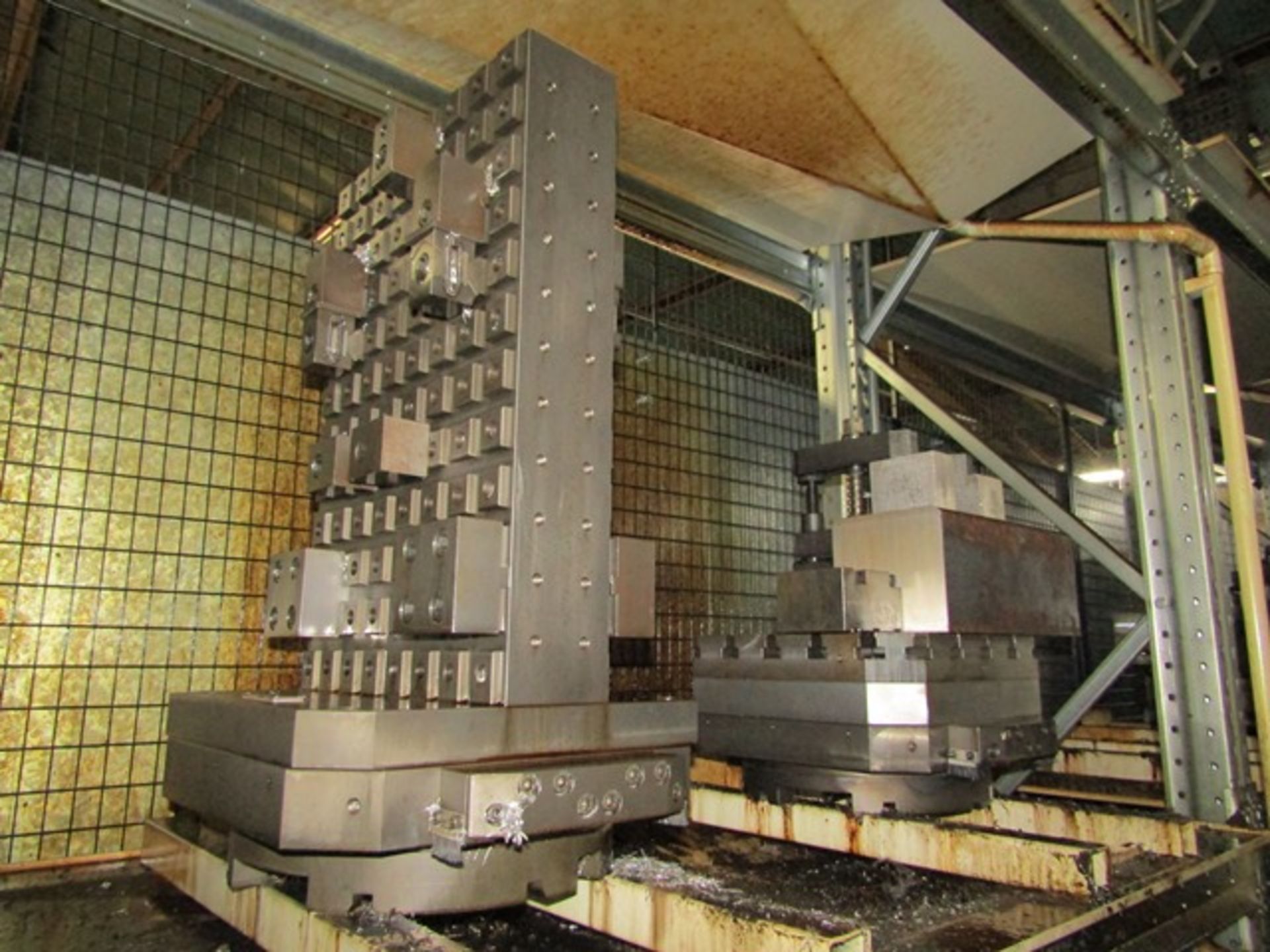 Fourteen machining pallets to suit twin pallet machine, with work fixtures (locate on middle row - Image 7 of 10