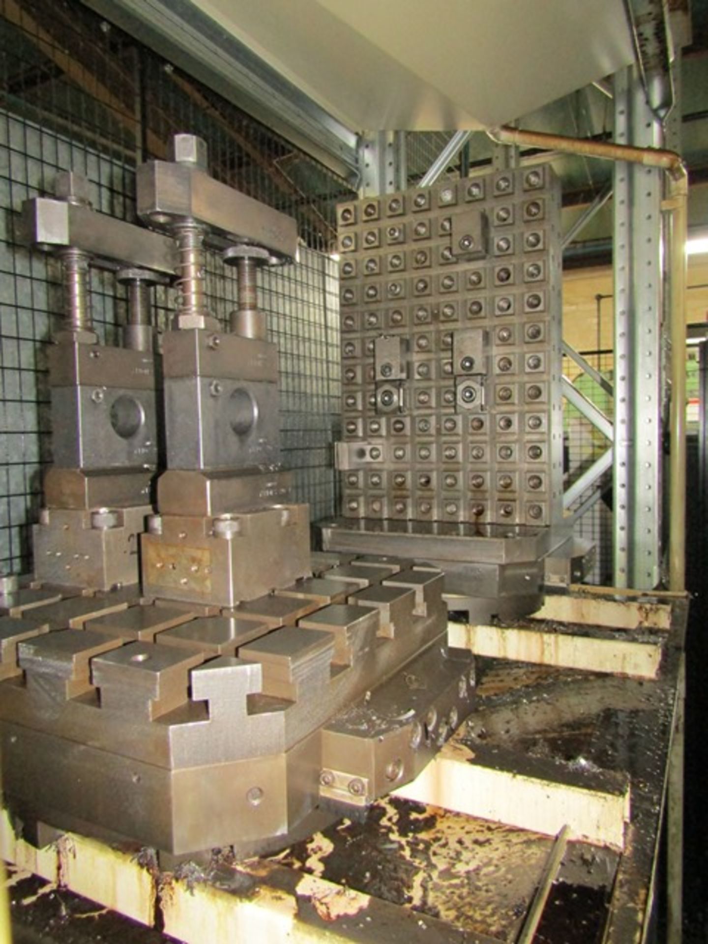 Fourteen machining pallets to suit twin pallet machine, with work fixtures (locate on middle row - Image 10 of 10