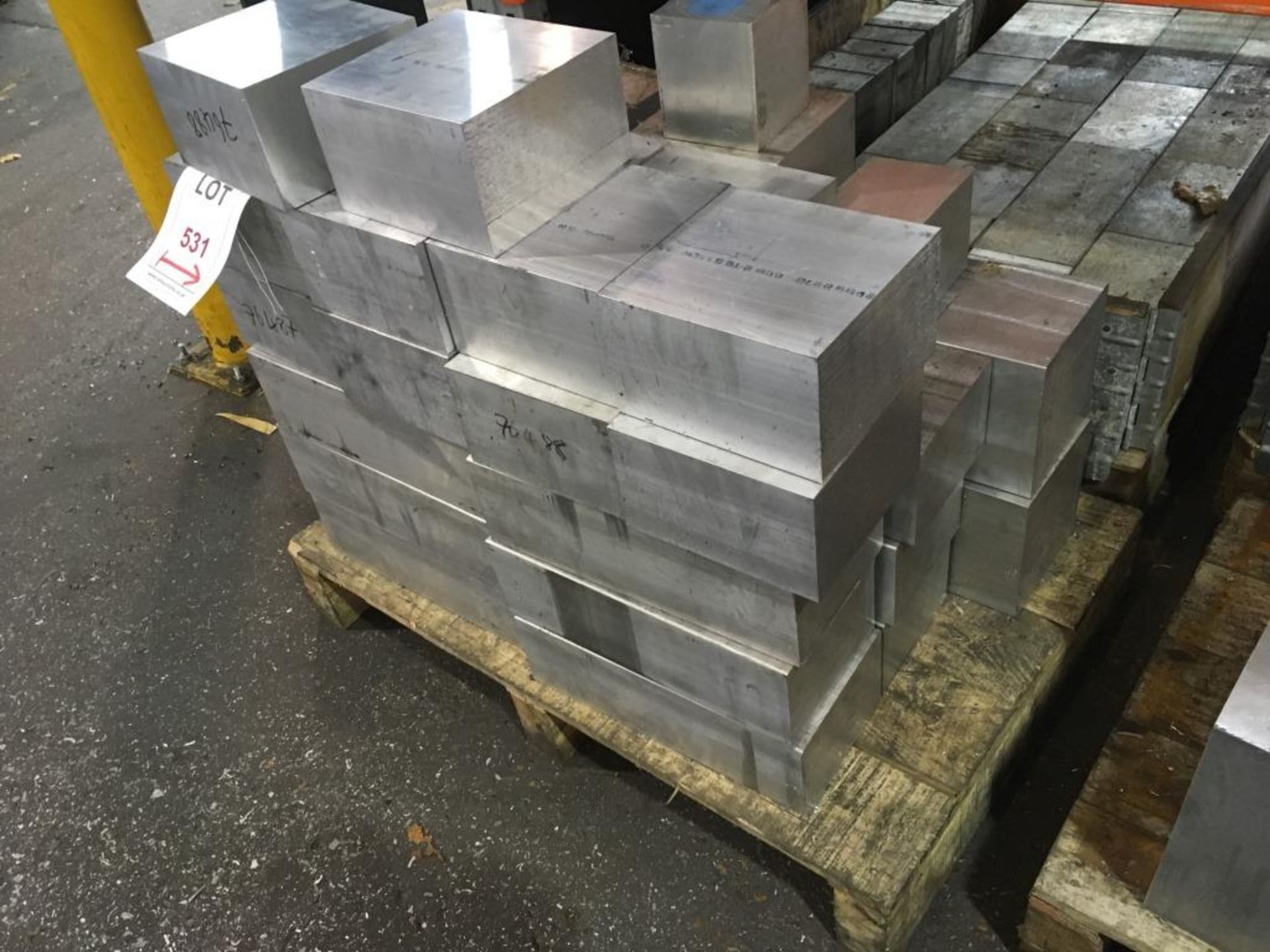 Large quantity of aluminium cut to length blanks, six pallets - Image 2 of 7