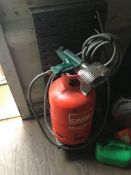 Shrink wrap heat gun, gas hose, regulator and trolley (gas bottle excluded)