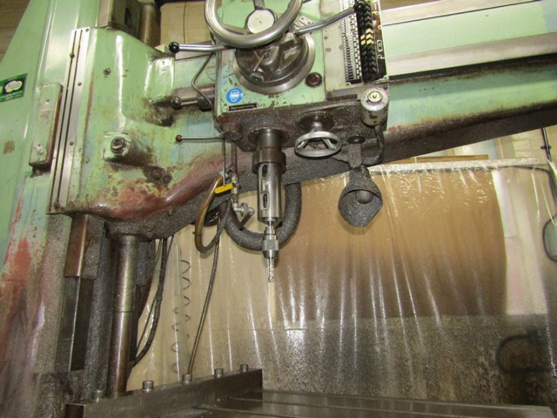 MAS VR5A elevating column radial arm drill, serial no: 381, max distance between spindle and - Image 10 of 10