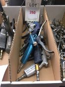 Quantity of assorted hand air line guns, in one box