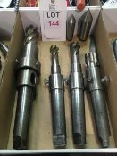 Quantity of taper shank tool holders, sleeves and tools, in two boxes