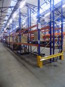 30 Bays of ESMENA pallet racking comprising, 32 uprights 900mm x 4200mm, 162 pairs of SE5 beams,