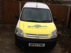 CITROEN BERLINGO 600 HDI LX 75 car derived van. Reg: BP07 FMC. DOR: 2007. Fuel: Diesel. MOT: 130,950