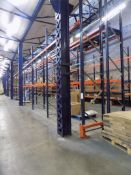 30 Bays of MECAUX pallet racking comprising, 32 uprights 900mm x 4200mm, 162 pairs of beams,