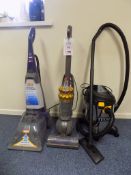 DYSON DC50 upright vacuum cleaner, VAX Rapide carpet washer and TITAN vacuum cleaner