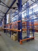 30 Bays of ESMENA pallet racking comprising, 32 uprights, 900mm x 4200mm, 162 pairs of SE5 beams,