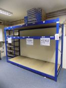 Single bay rack, 2400mm x 900mm x 1800mm and 4 assorted light duty racks (Contents Excluded)