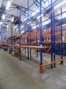 30 Bays of ESMENA pallet racking comprising, 32 uprights, 900mm x 4200mm, 136 pairs of SE5 beams,