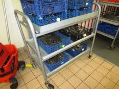 Four assorted mobile trolleys (only two in picture)