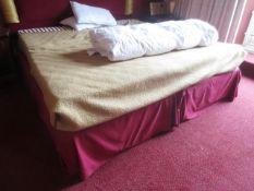 Two divan style single beds and king size mattress (excludes headboard)